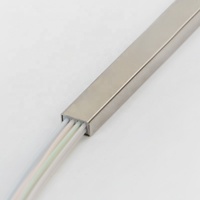 Splitter Serat Optik PLC 2:8 Kustom, Tipe Tabung Baja Mini, Splitter Serat Optik PLC 0.9mm Kabel G657A1 Singlemode 2X8 1m