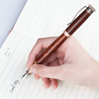 GemFully Coffret cadeau de vacances Stylo de calligraphie arabe Stylo coûteux Stylo en bois avec boîte
