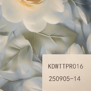 3D Hoa In Mật Độ Cao Kỳ Nghỉ In 100% <span class=keywords><strong>Polyester</strong></span> Twill Trọng Lượng Nhẹ Thân Thiện Với Môi Voan Vải Ngọc Trai Hoa Kỹ Thuật Số - Product Image 4