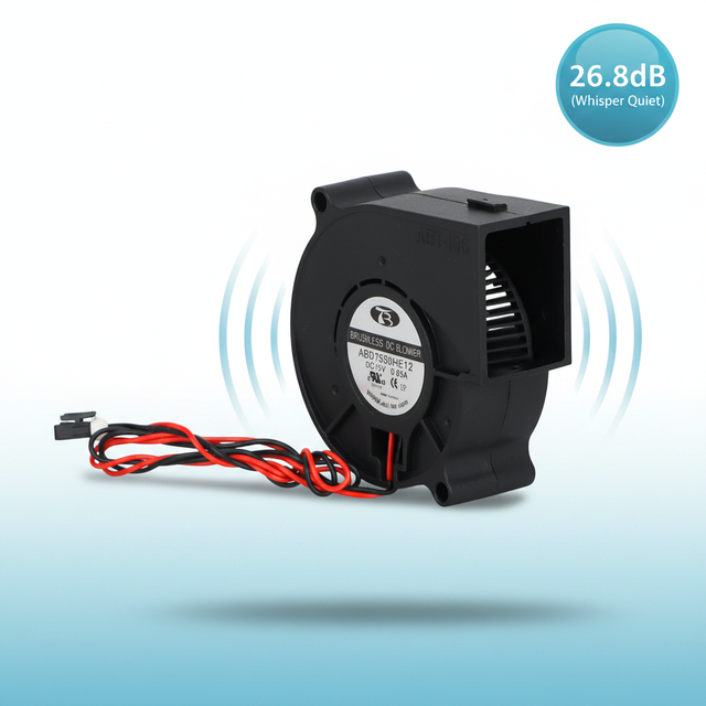 7530 DC Blower Fan 12V 24V High Speed Cooling Ventilator 75mm Radial Turbo Fan for 3D Printer Projector Heater