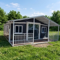 Maison conteneur modulaire portable et extensible de 20 pieds, 2 ou 3 chambres, préfabriquée en kit pour la vie en jardin