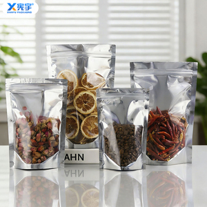 Sachet Doypack en Mylar plastique laminé avec fenêtre transparente, scellé sur 3 côtés, en feuille d'aluminium, pour café, noix, bonbons, épices - Product Image 5