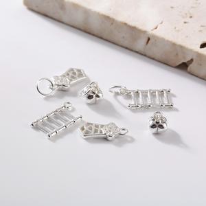 Pas à pas, <span class=keywords><strong>tout</strong></span> se <span class=keywords><strong>passe</strong></span> bien. Accessoires de bijoux en argent sterling S925, pendentif, bracelet à bricoler soi-même, collier, oreille - Product Image 4