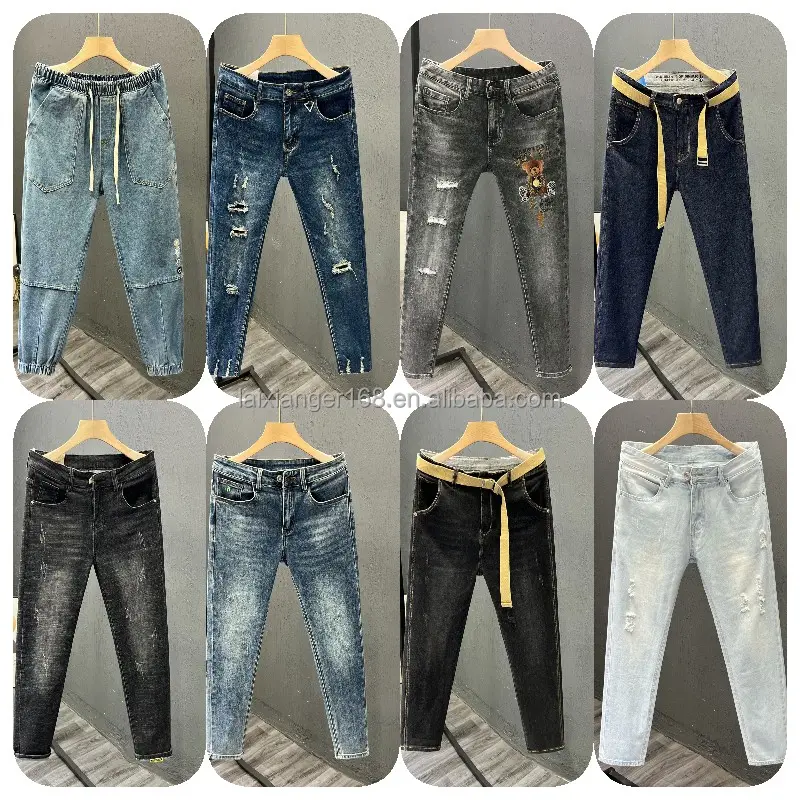 2023 spring new fashion custom designed slim jeans for men skinny tall men jeans high quality