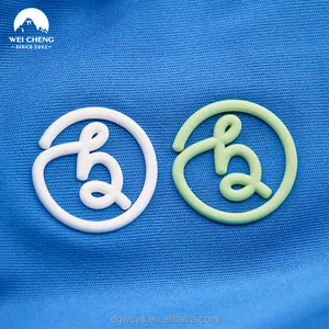 Factory Apparel Accessories Maker Custom Printing 3D Embossed Silicone Logo Heat Transfer Label for Clothing