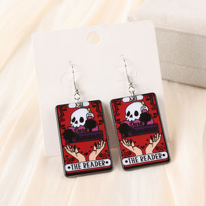 1 쌍 리더 타로 드롭 귀걸이 아크릴 매운 여자 소녀 휴일 생일 선물 - Product Image 2