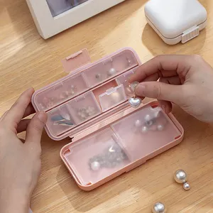Jewelry Container Earring Storage Box Bracelet Organizer Box Portable Plastic Jewelry Case