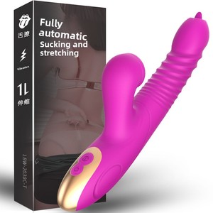 Saugvibrator Teleskopischer Künstlicher Penis Masturbator Erwachsenen-Sexspielzeug mit Einführ- und Ausziehfunktion - Product Image 4