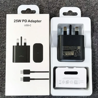 Adaptateur de chargeur rapide Type C PD 25W EU/US/UK Port Type C PD Charge rapide pour iPhone Samsung S25 S24 S23 S22 S21