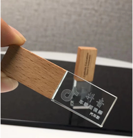 Unidad Flash Usb con logotipo personalizado, luz Led transparente, gran oferta