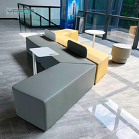 Ensemble de canapé en tissu modulaire de réception de collaboration pour le bureau à domicile et la bibliothèque
