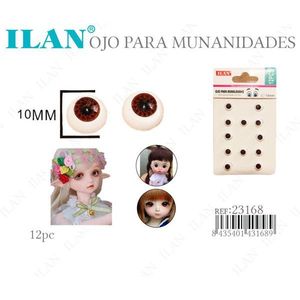 Ojo Artificial Ilan de 10 mm para Muñecas, 12 Piezas - Product Image 3