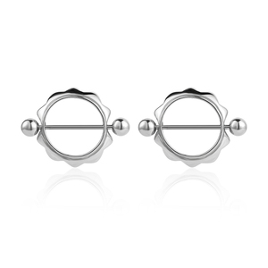Anillos de acero inoxidable para pezones y <span class=keywords><strong>piercing</strong></span> para el cuerpo, joyería para mujeres y hombres, flor, corazón, 316l, novedad - Product Image 4