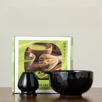 Ensemble de fouets à matcha dégradé de haute qualité, 5 pièces, style japonais, céramique écologique, grande capacité de 550 ml, outil à thé avec boîte colorée