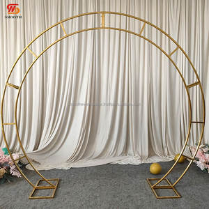 SMOOTH <b>Gold</b> Metal Wedding Arch Backdrop <b>Stand</b> for Party Backdrop Decoration - Product Image 1