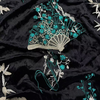 Tissu de costume de mariage en soie de mûrier brodé jacquard sergé pour filles, ensemble robe Cheongsam style chinois