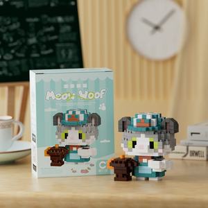 Compatibel Voor Puppy Kat Model <span class=keywords><strong>Cartoon</strong></span> Pop Plastic Abs 1:1 Schaal Kleine Deeltje Geassembleerde Bouwstenen - Product Image 6