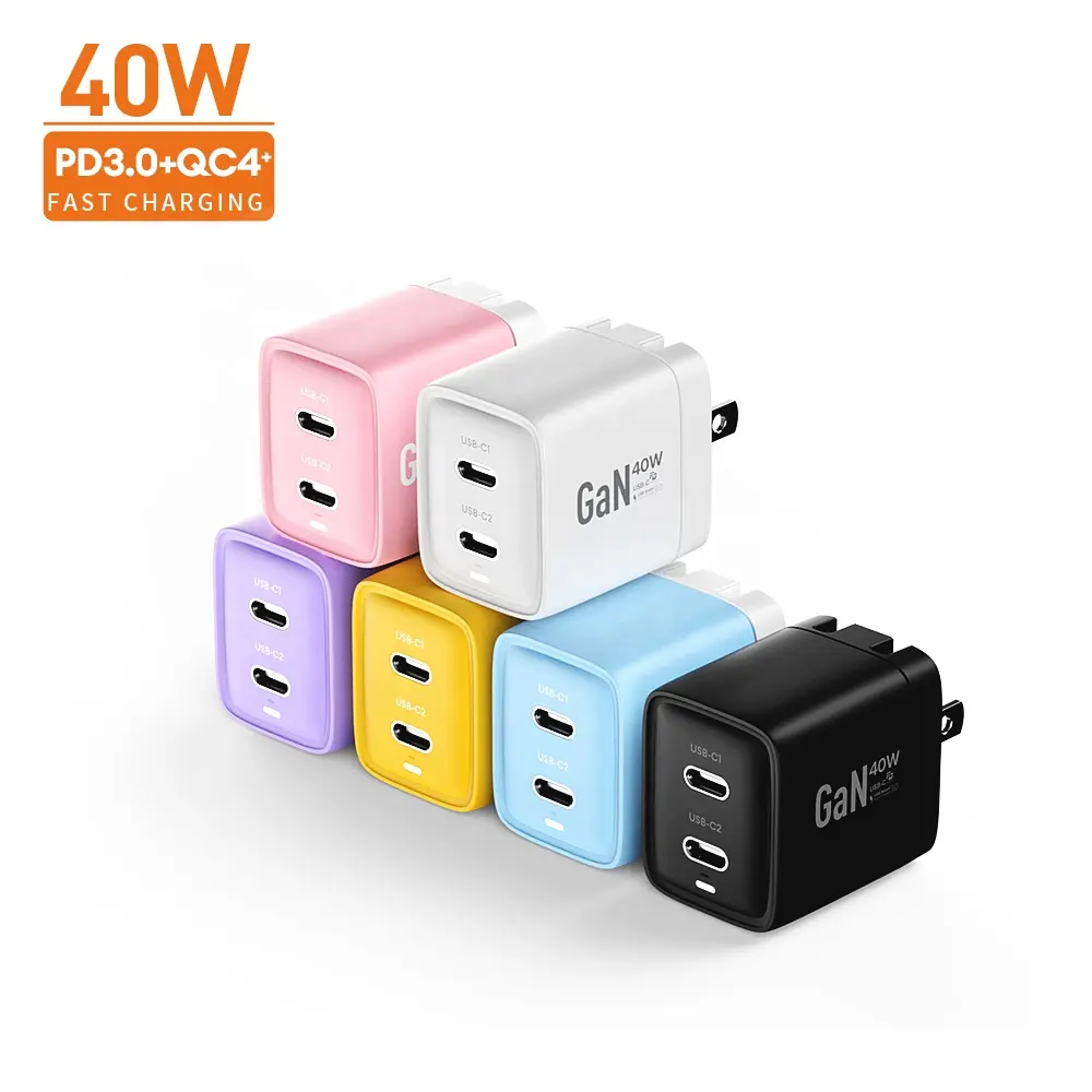 Vina Multi Charger 20W 40W Quick Wall Charger Dual Port Usb And C