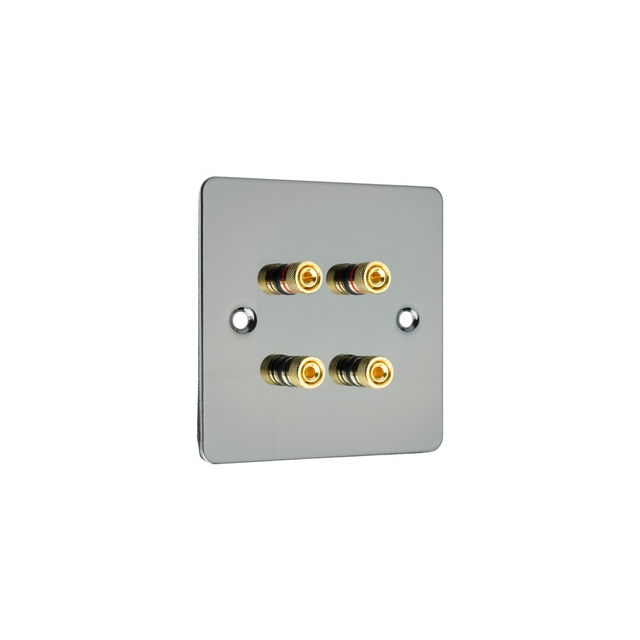 Custom Anodized Binding Post Plate Black Nickel 2/4//6 Binding Post Speaker Wall Flat Plate Speaker Terminal Plate