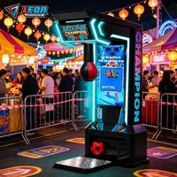 Machine d'arcade double mode Punch et Kick, Testeur de force de boxe commercial, Enregistrement vidéo d'action pour événements de carnaval