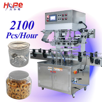 Linéaire Automatique 4 têtes Bouteille En Plastique Pot Tasse Thermoscelleuse En Aluminium Rouleau Film Feuille Thermoscellage Machine