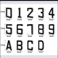 Numéros de maison lumineux solaires de 9 pouces, numéros d'adresse LED étanches, numéros de maison rétroéclairés, numéros de maison illuminés