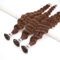 Extensions de cheveux naturels bouclés à pointe K, cheveux indiens bruts non traités, pointes K invisibles, bonne qualité pour le tissage