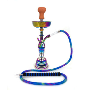 Chicha égyptienne à vendre, ensemble de chicha de haute qualité, revêtement coloré plaqué, chicha <span class=keywords><strong>Khalil</strong></span> <span class=keywords><strong>Mamoon</strong></span> d'Égypte avec étui noir - Product Image 2