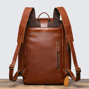 New Men's Genuine Cowhide Leather Backpack Large Capacity Travel Hiking Laptop <strong>Bag</strong> Full Grain Backpack Tas Pria Borsa <strong>Vera</strong> <strong>Pelle</strong> - Product Image 3