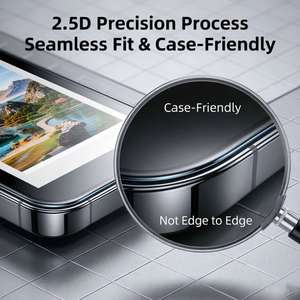 ฟิล์มกระจกนิรภัย 2.5D สำหรับ 18 Pro Max ความแข็ง 9H คมชัดระดับ HD ป้องกันการมองเห็นจากด้านข้าง เกรด AAA หนา 0.33 มม. บางเฉียบ ป้องกันฝุ่น - Product Image 4