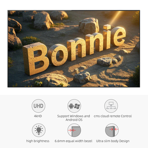 Màn hình hiển thị cửa sổ độ sáng cao 700 Nit siêu mỏng siêu mỏng, Bảng menu biển báo kỹ thuật số 32, 43, 55, 65 inch - Product Image 4