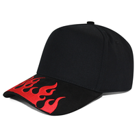 Casquettes de baseball en daim de coton de haute qualité HBA54, design tendance, logo personnalisé avec broderie de flamme, nouveau design