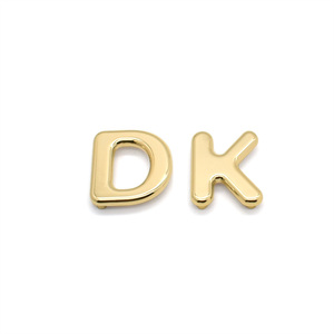 Étiquettes métalliques personnalisées pour sacs, lettres alphabétiques séparées, plaques de marque métalliques, badges à motif, accessoires de maroquinerie, étiquettes métalliques - Product Image 4