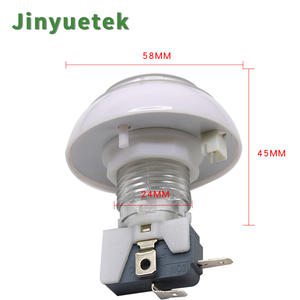 Bouton poussoir coloré de 58 mm pour machine à griffes d'arcade avec lumière LED, directement de l'usine JY, pour machines de jeux d'arcade à monnayeur - Product Image 4