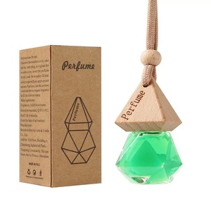 Diffuseur de voiture suspendu en verre de diamant de 8ml de couleur personnalisée bouteille de parfum de voiture vide bouteille d'huile essentielle liquide de pare-brise de voiture - Product Image 4