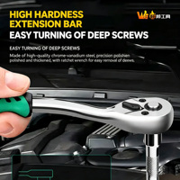 Ensemble d'outils SH de 216 pièces en acier au chrome-vanadium, clé à cliquet, jeu de douilles, étui rigide - Multifonctionnel pour l'entretien automobile DIY