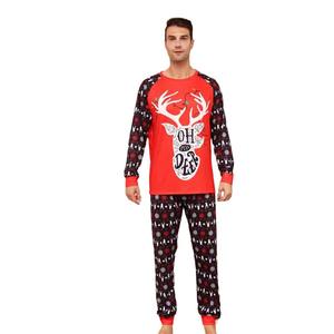 2024 parejas mamá papá hijo trajes a juego mameluco estampado de ciervo aspecto Navidad familia conjuntos de pijama personalizados para mujeres bebé niña - Product Image 5