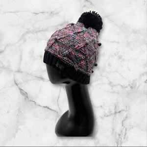 LANDBAS Bonnet de sport de haute qualité 56-58cm avec patch en cuir et motif jacquard, 85% acrylique 15% laine, chaud pour l'hiver, ski, mode décontractée - Product Image 2