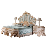 Cadre de lit complet en bois royal antique européen, lit classique rustique de taille king, lit queen, chambre à coucher pour fille, ensemble de meubles de chambre à coucher de luxe avec miroir
