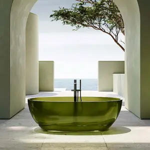 Bain à remous acrylique à la mode bain à remous blanc autoportant bain spa baignoire à remous