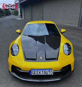 Parachoques divisor delantero de fibra de carbono seco estilo <span class=keywords><strong>GT3</strong></span> para Porsche 911 992 BodyKit - Product Image 5