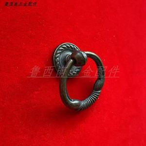 Poignée de tiroir de style antique en alliage de zinc, forme anneau, design européen, durable, à trou unique, quincaillerie de meuble - Product Image 5