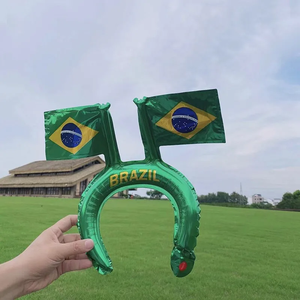 Groothandel Opblaasbare Mini Vlag Hoofdband Ballonnen Geschilderd Ontwerp Vlag Haar Hoepel Voor Sportevenement Carnaval Feest Decor Benodigdheden - Product Image 6