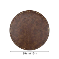 Napperons de table personnalisés durables en cuir PU Crazy Horse, faits à la main, résistants à la chaleur, pour cuisine et salle à manger