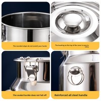 Conteneur de stockage en acier inoxydable anti-fuite pour aliments liquides, bière, lait, transport - Capacité 5-88L, utilisation multifonctionnelle en cuisine