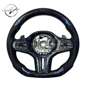 Volante Sportivo Personalizzato a 3 Razze da 35mm in Pelle e Fibra di Carbonio Marca YZ, Colori Personalizzabili per G80 <span class=keywords><strong>G20</strong></span> <span class=keywords><strong>G30</strong></span> - Product Image 2