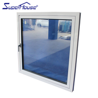 Ventana Abatible de Aluminio con Marco Blanco, Estándar Australiano AS2047, Eficiencia Energética, Doble Acristalamiento, Proveedor, Tamaño Personalizado