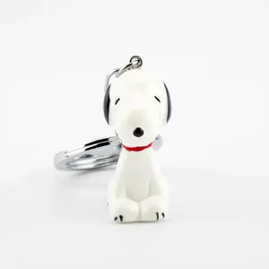 Kreativer Karikatur-Snoopy Metall-Schlüsselanhänger niedlicher Welpen-Hundespuppen-Pendant Geschenk Auto-Schlüsselanhänger Tasche Rentier Weihnachts-Thema