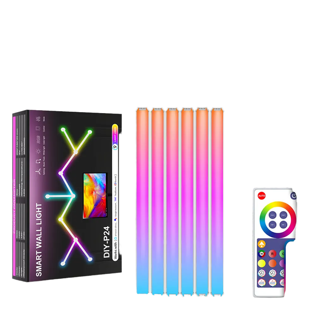 Modern LED Smart Light Gaming Room Living Room Residential Battery Powered Eco-Friendly WiFi APP Control Smart Home ABS Black