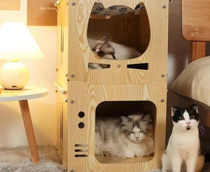 เตียงแมว<span class=keywords><strong>ไม้</strong></span><span class=keywords><strong>ทรง</strong></span>สี่เหลี่ยมผืนผ้า ยั่งยืน เป็นมิตรกับสิ่งแวดล้อม สไตล์การ์ตูนน่ารัก รีไซเคิลได้ <span class=keywords><strong>บ้าน</strong></span>สัตว์เลี้ยงอเนกประสงค์สำหรับแมว - Product Image 2